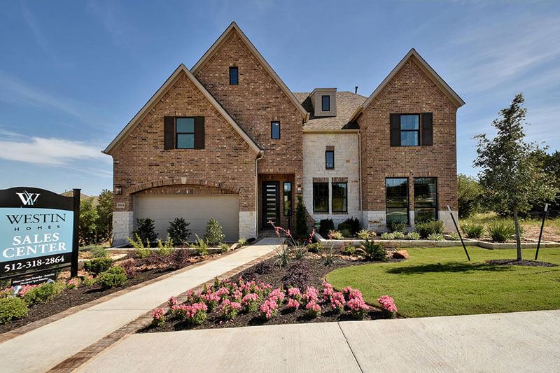 Westin Homes Model Home Exterior in Sweetwater, Austin TX