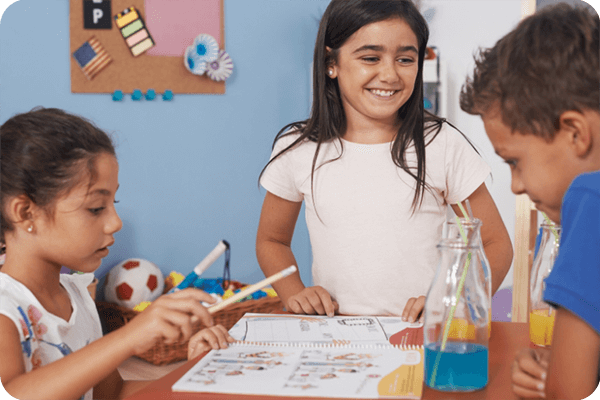 Kids learning together in classroom Sweetwater Austin Tx