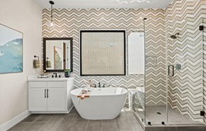 Newmark Homes Model Gallery Primary Bath Room in Sweetwater
