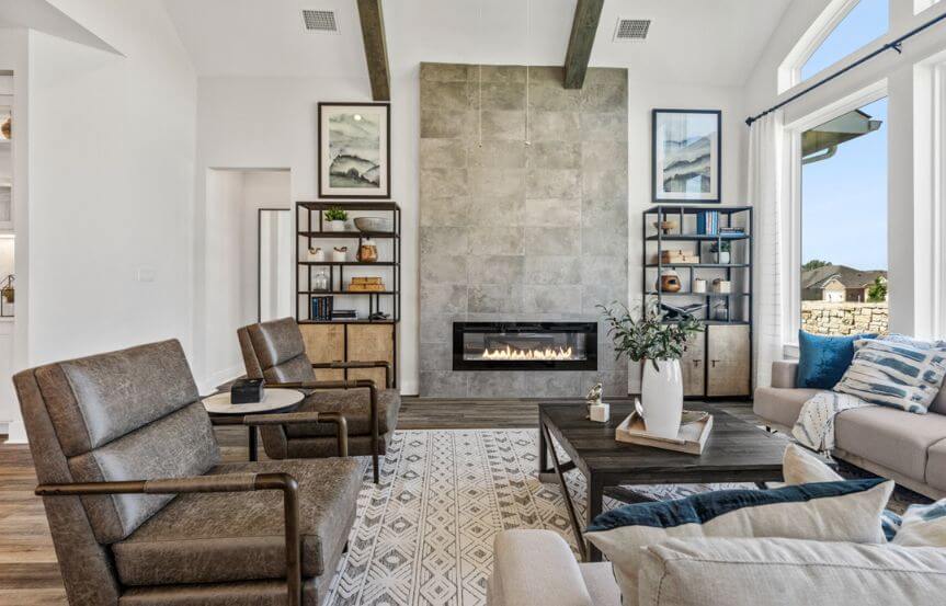 Chesmar Homes Plan Mia Living in Sweetwater