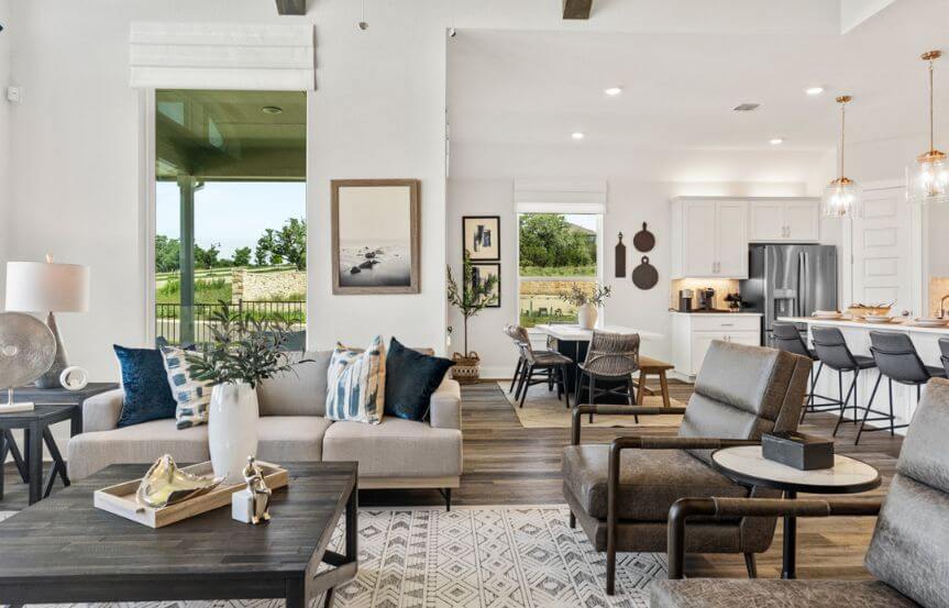 Chesmar Homes Plan Mia Living Area in Sweetwater