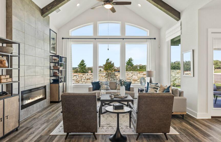 Chesmar Homes Plan Mia Living Area in Sweetwater